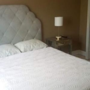 Queen bed, frame + mattress